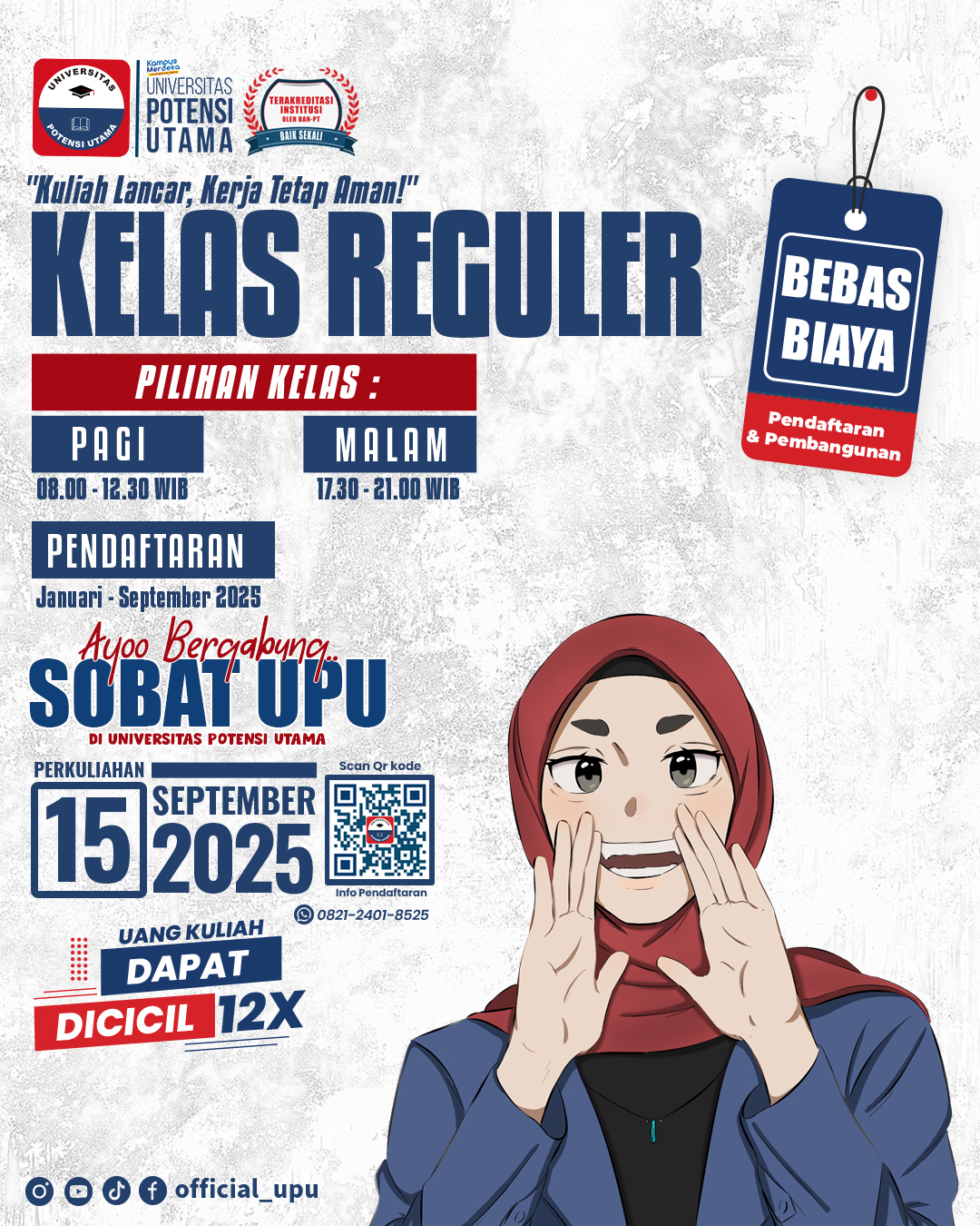 Pendaftaran Mahasiswa Baru Universitas Potensi Utama 2024/2025